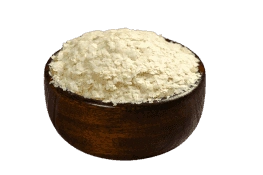 A bowl of white potato flakes